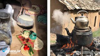 چای آتشی و پخت نان محلی در اقامتگاه بوم گردی سورگل - دیلمان - قریه ی آسیابرک